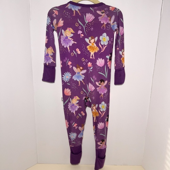 Little Sleepies Sold Out Garden Fairies Purple Zippy Size 6/12 Months - Picture 6 of 9